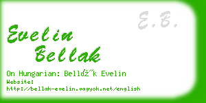 evelin bellak business card